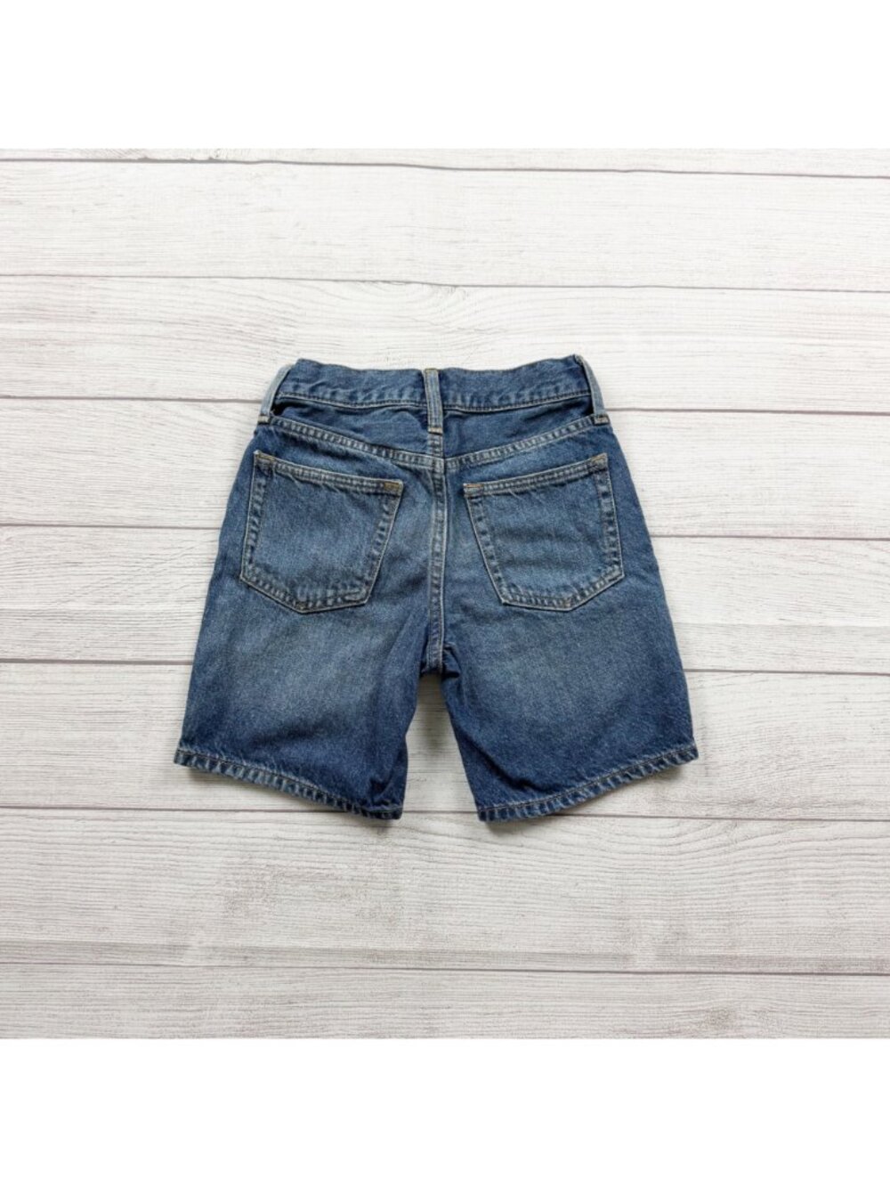 Gap Kids Denim Shorts Relaxed Fit Jean Shorts Classic 5 Pocket Dark Zip 6 - Picture 3 of 3